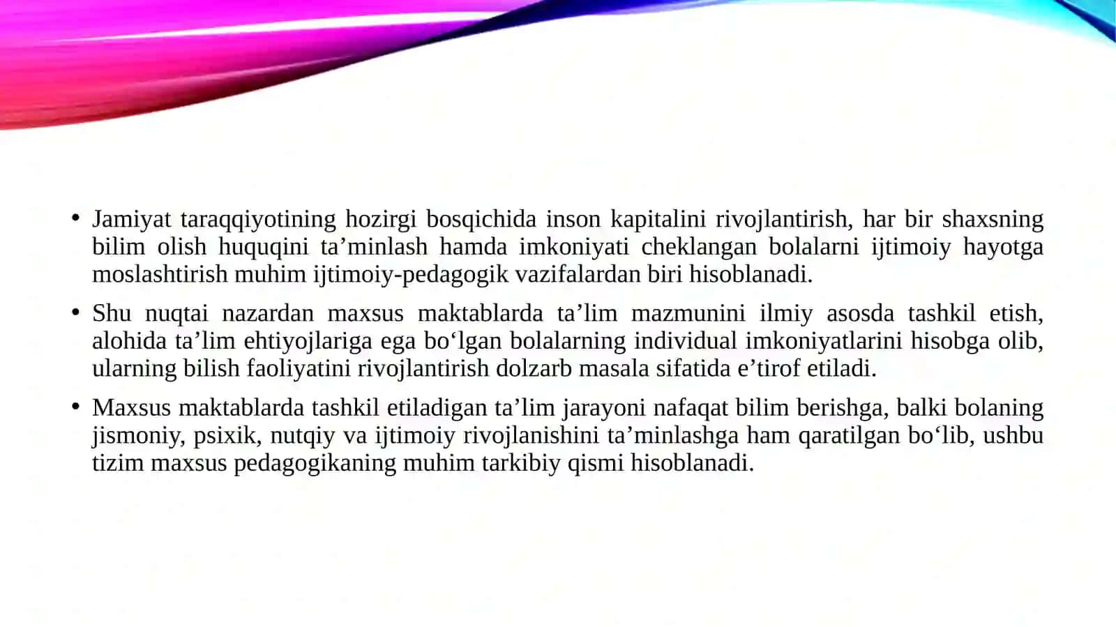 MAXSUS MAKTABLARDA TA’LIM MAZMUNI 3