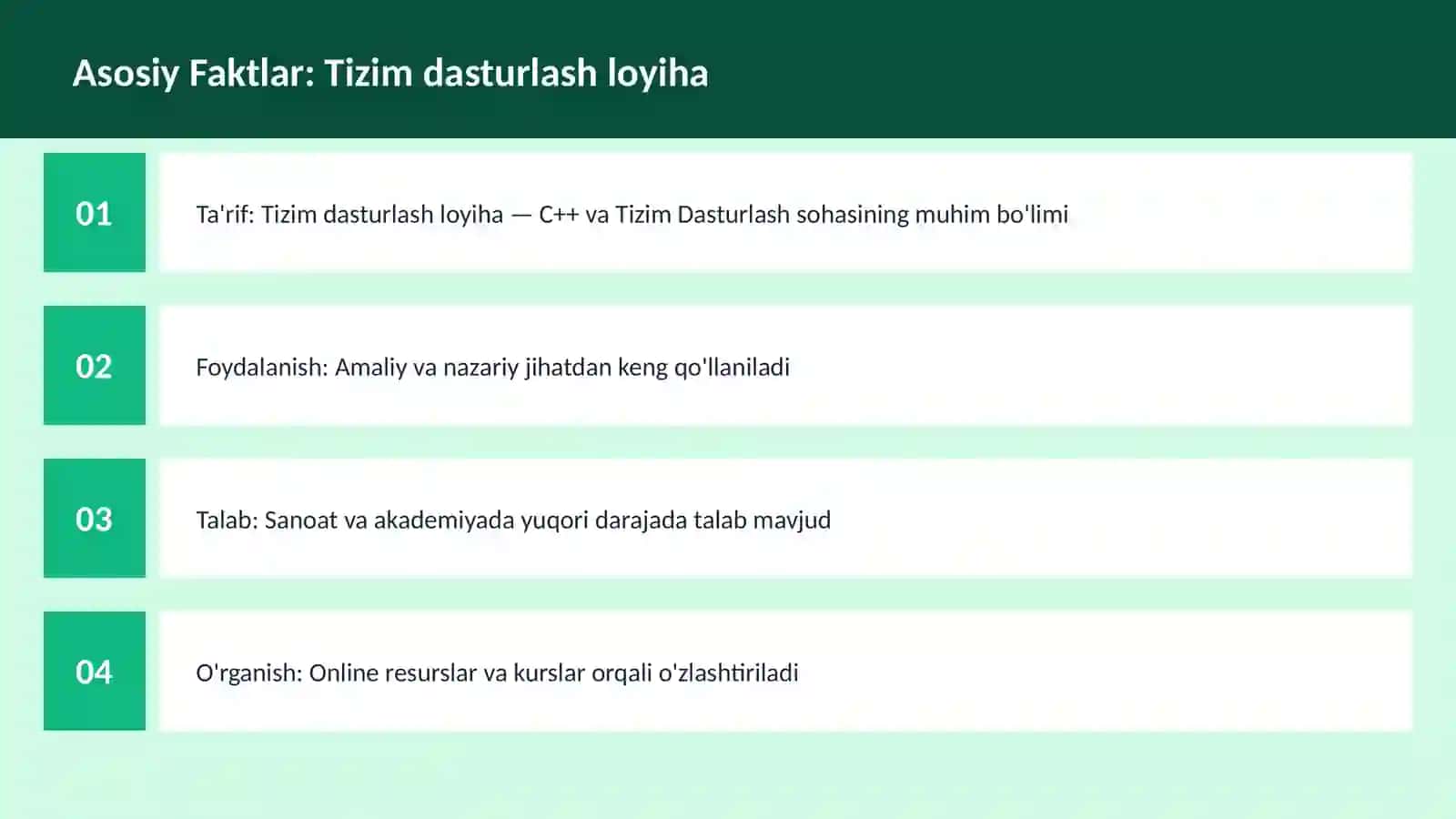 Tizim dasturlash loyiha 3