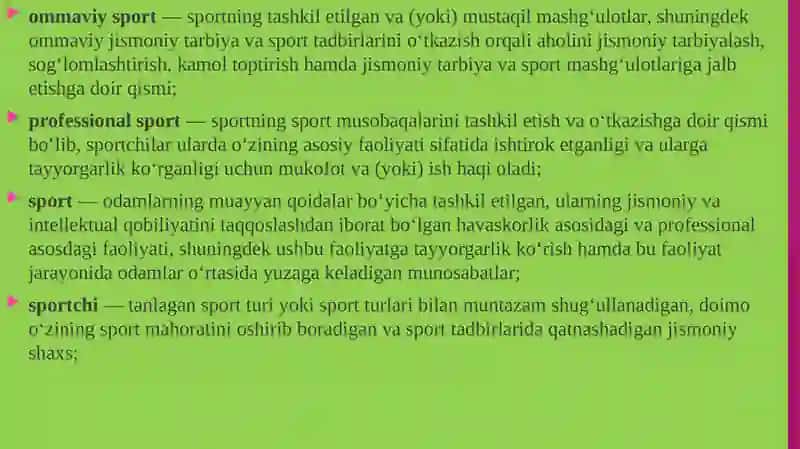 Jismoniy tarbiya va sportga oid xuquqiy me'yoriy hujjatlar 3