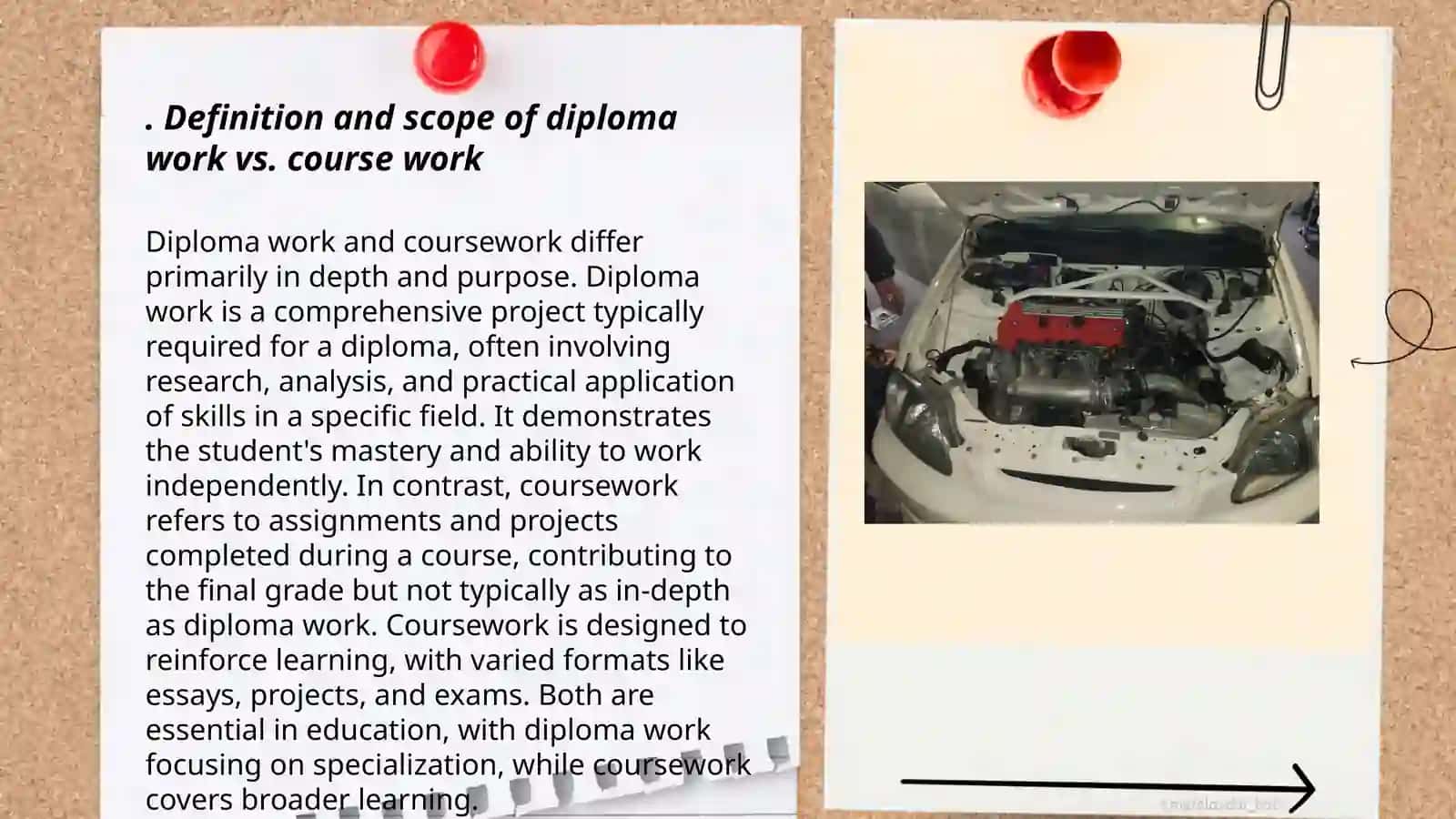 Diploma work vs. course work 3