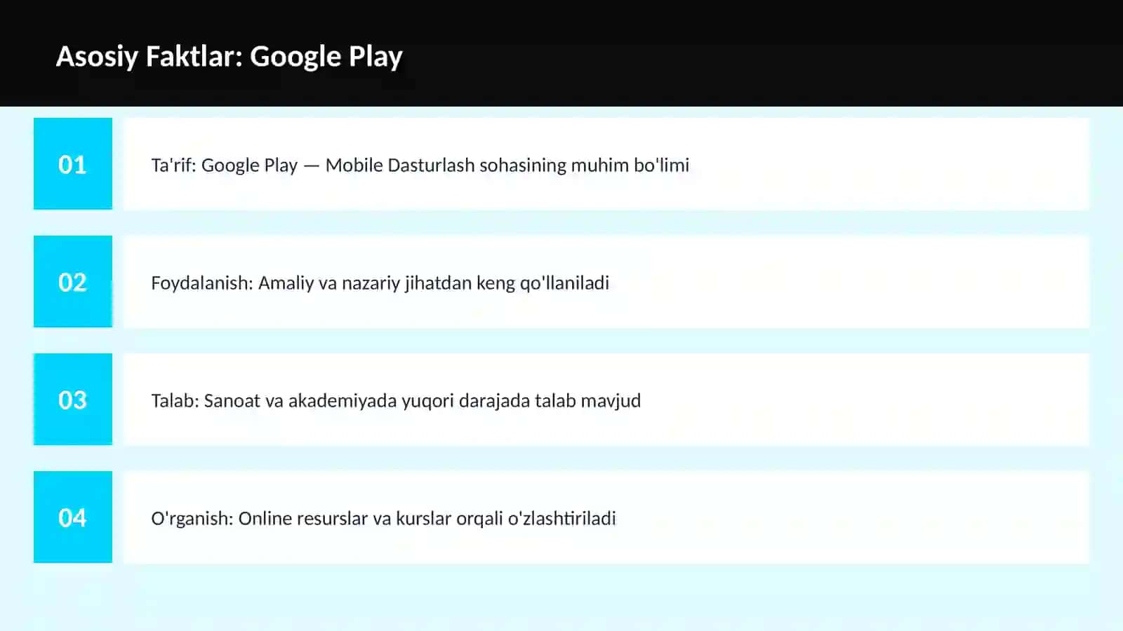 MOBILE DASTURLASH 3