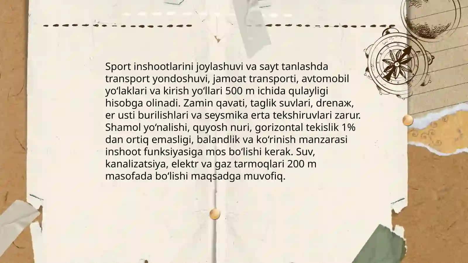 Sport inshootlarini loyihalash 3
