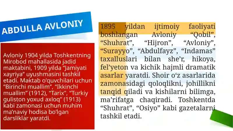 Abdulla Avloniy hayoti va ijodi 3