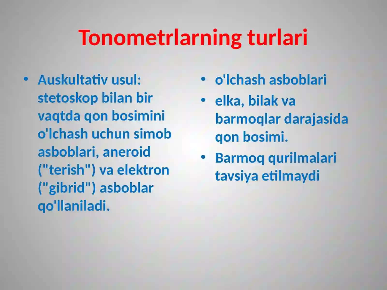 Qon bosimini o'lchash 3