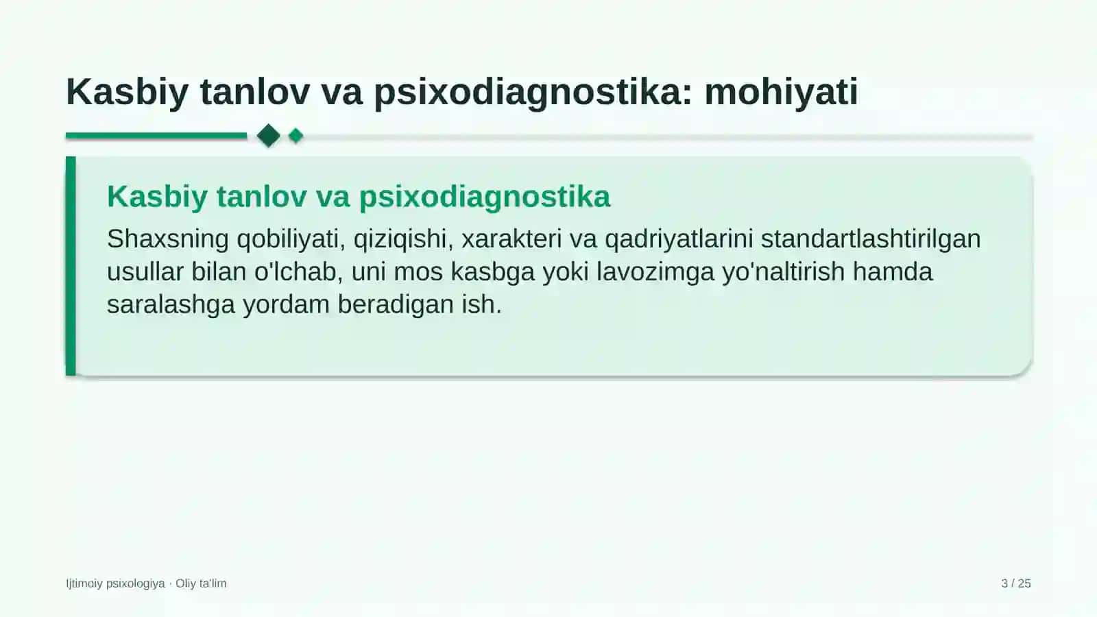 Avtomobil bozorlarida kasbiy tanlov va psixodiagnostika 3
