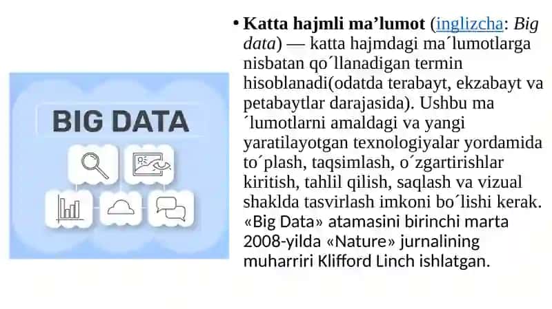 Kirish. Big Data tushunchasi 3