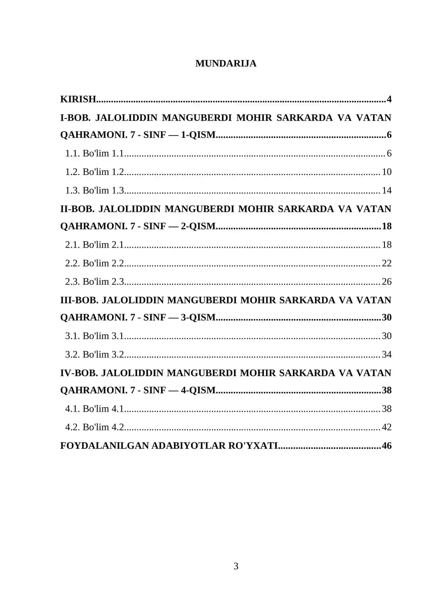 JALOLIDDIN MANGUBERDI MOHIR SARKARDA VA VATAN QAHRAMONI. 7 - SINF 3