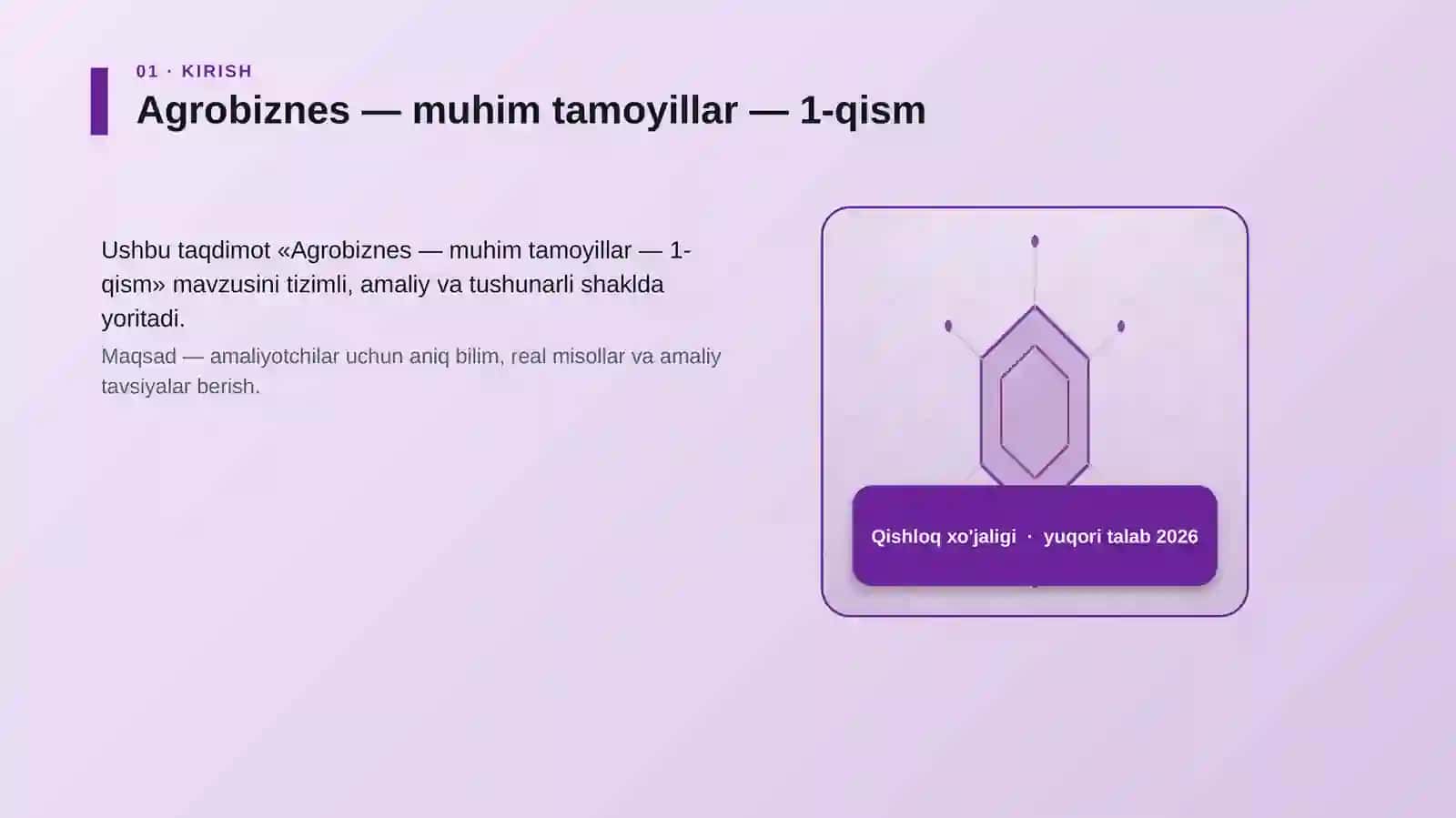Agrobiznes — muhim tamoyillar — 1-qism 3