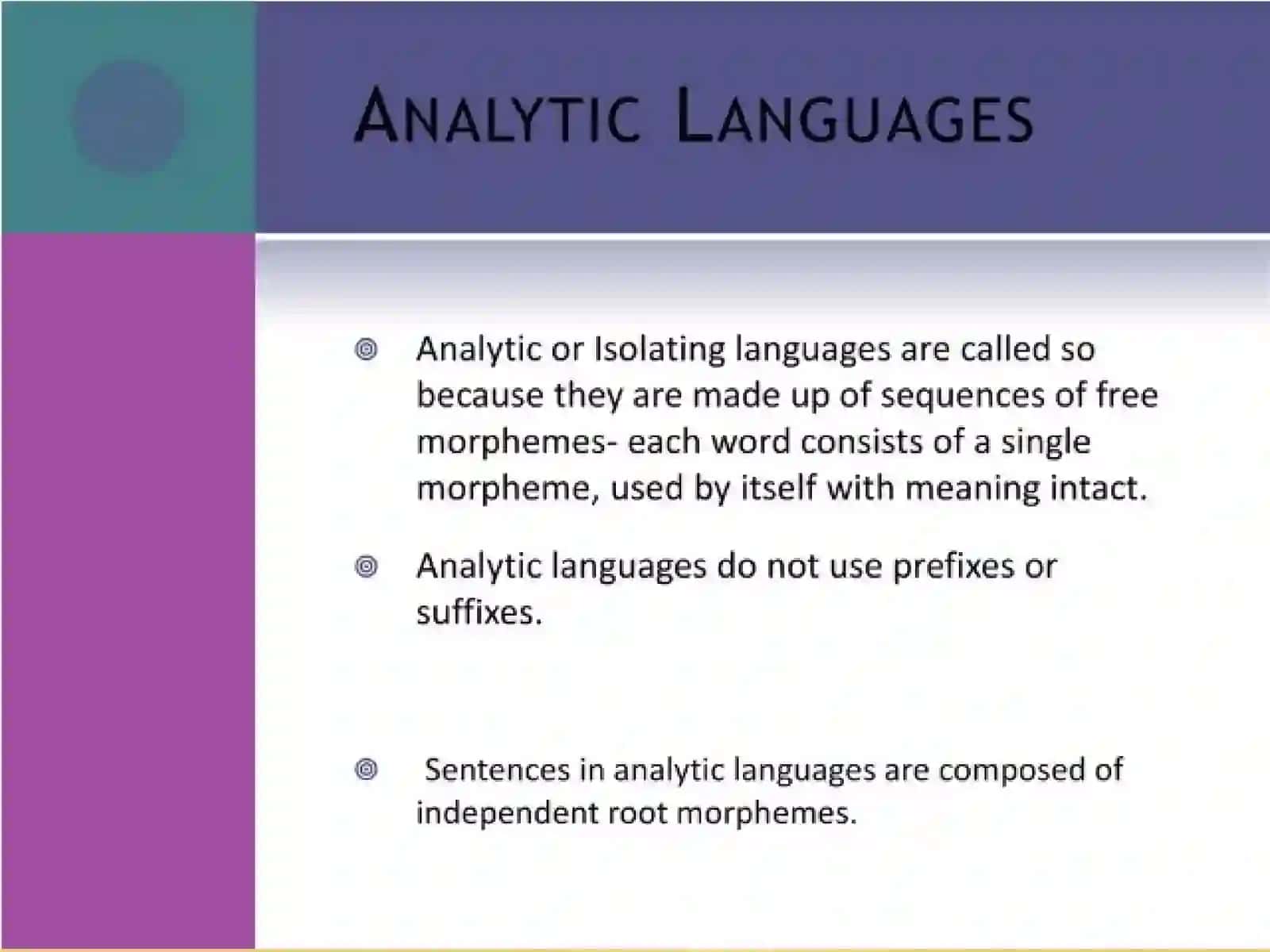 Morphological typology of foreign language and native language 3