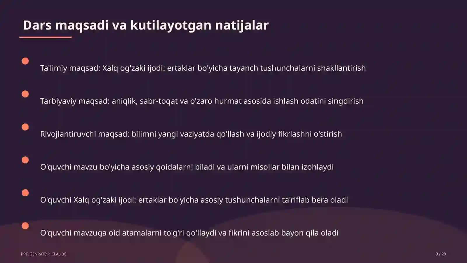 Xalq og'zaki ijodi: ertaklar (5-sinf) 3