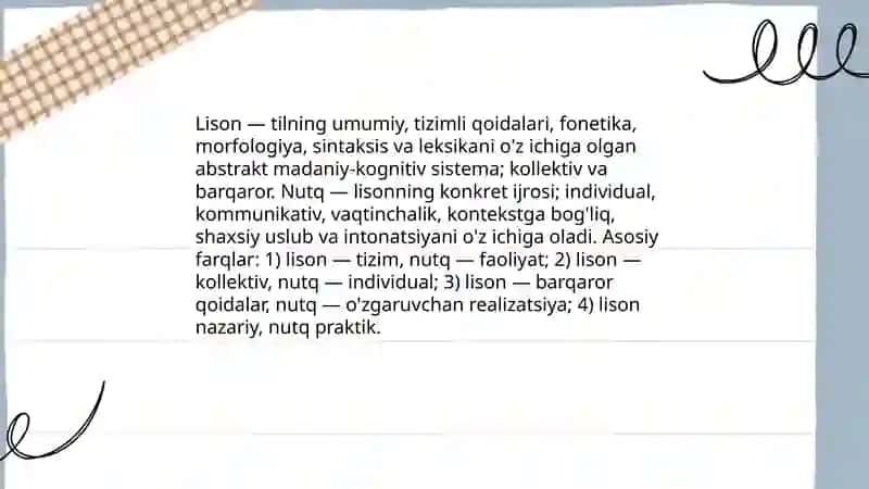 Lison va nutq munosabati 3