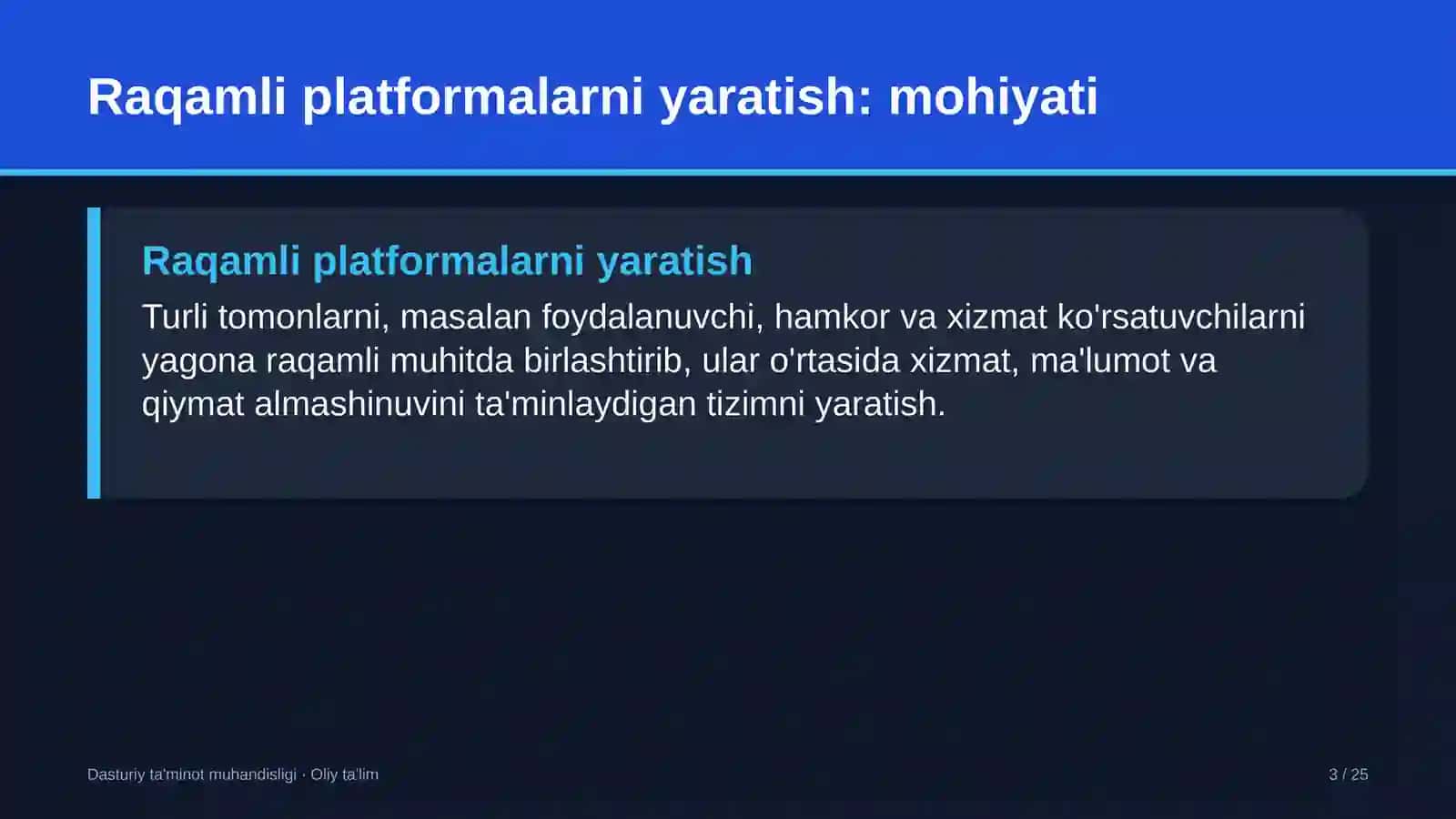 raqamli transformatsiya loyihalarida raqamli platformalarni yaratish 9612 3