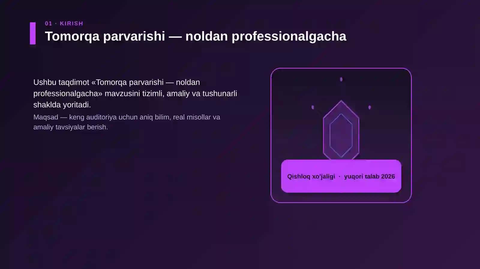 Tomorqa Parvarishi - Noldan Professionalgacha 3