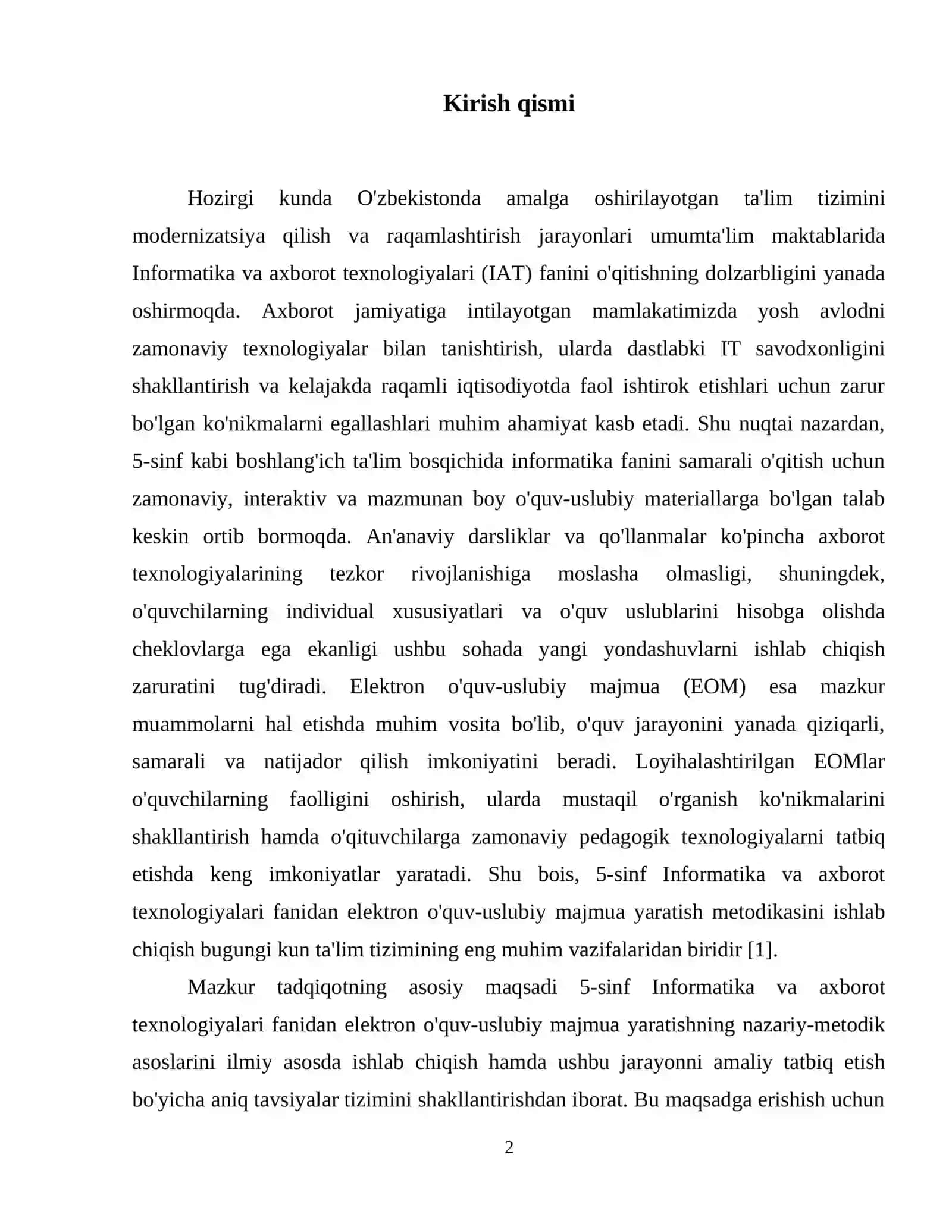 5-sinf Informatika va axborot texnologiyalari fanidan elektron o'quv-uslubiy majmua yaratish metodikasi 3