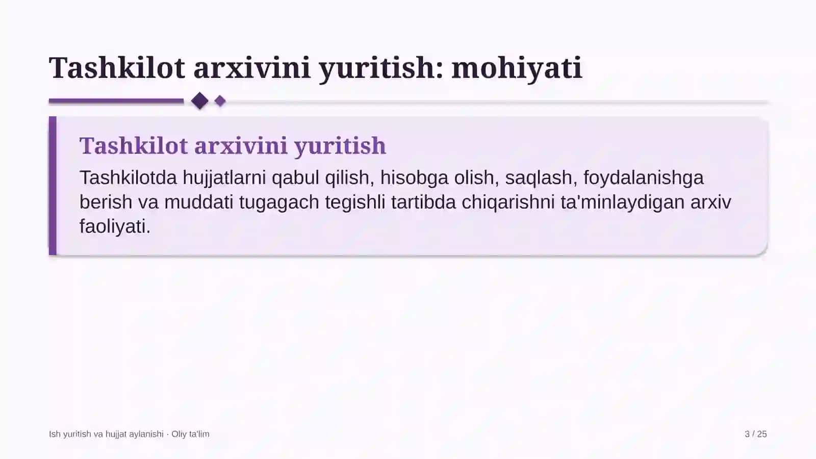 [Auditorlik tashkilotlarida tashkilot arxivini yuritish] 3