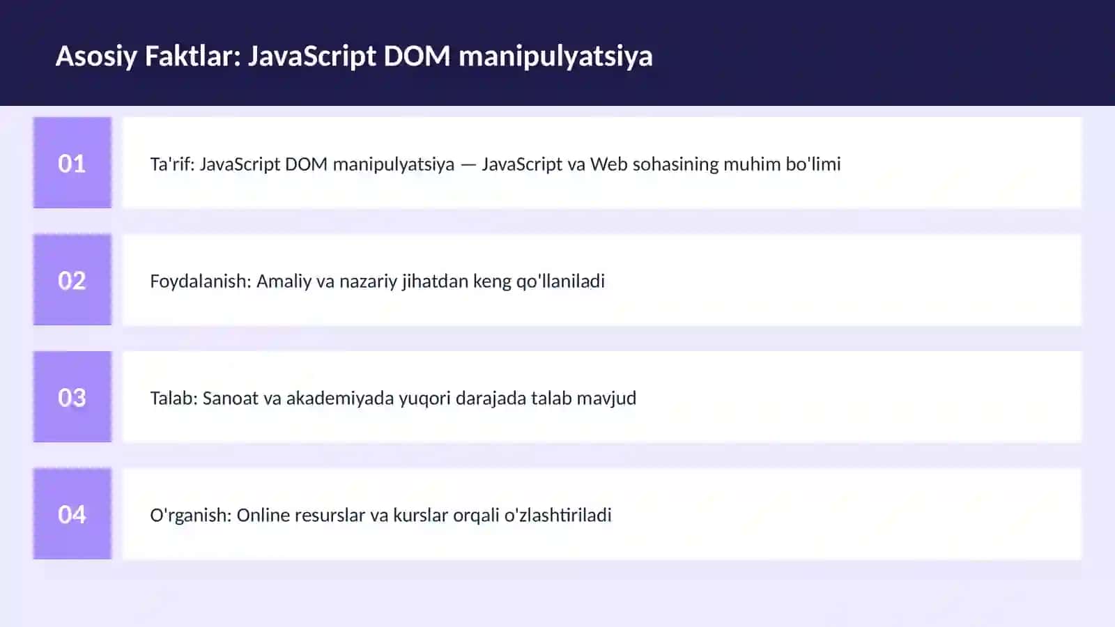 JavaScript DOM manipulyatsiya 3