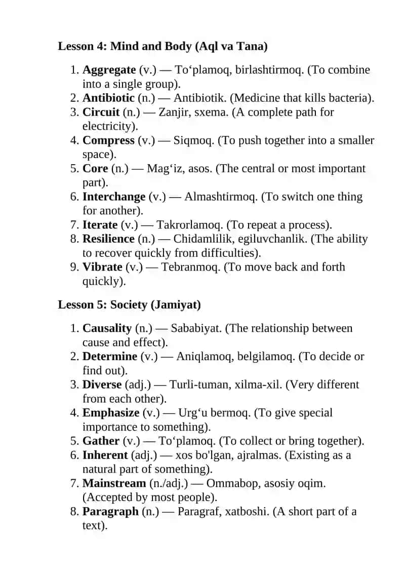 Muhim so'zlar 400 new words. 3