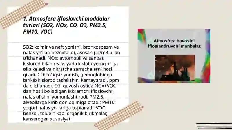 Atmosfera havosining ifloslanishining manitoringi 3