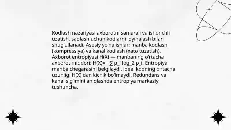 Informatsiyani kodlash mexanizimlari 3