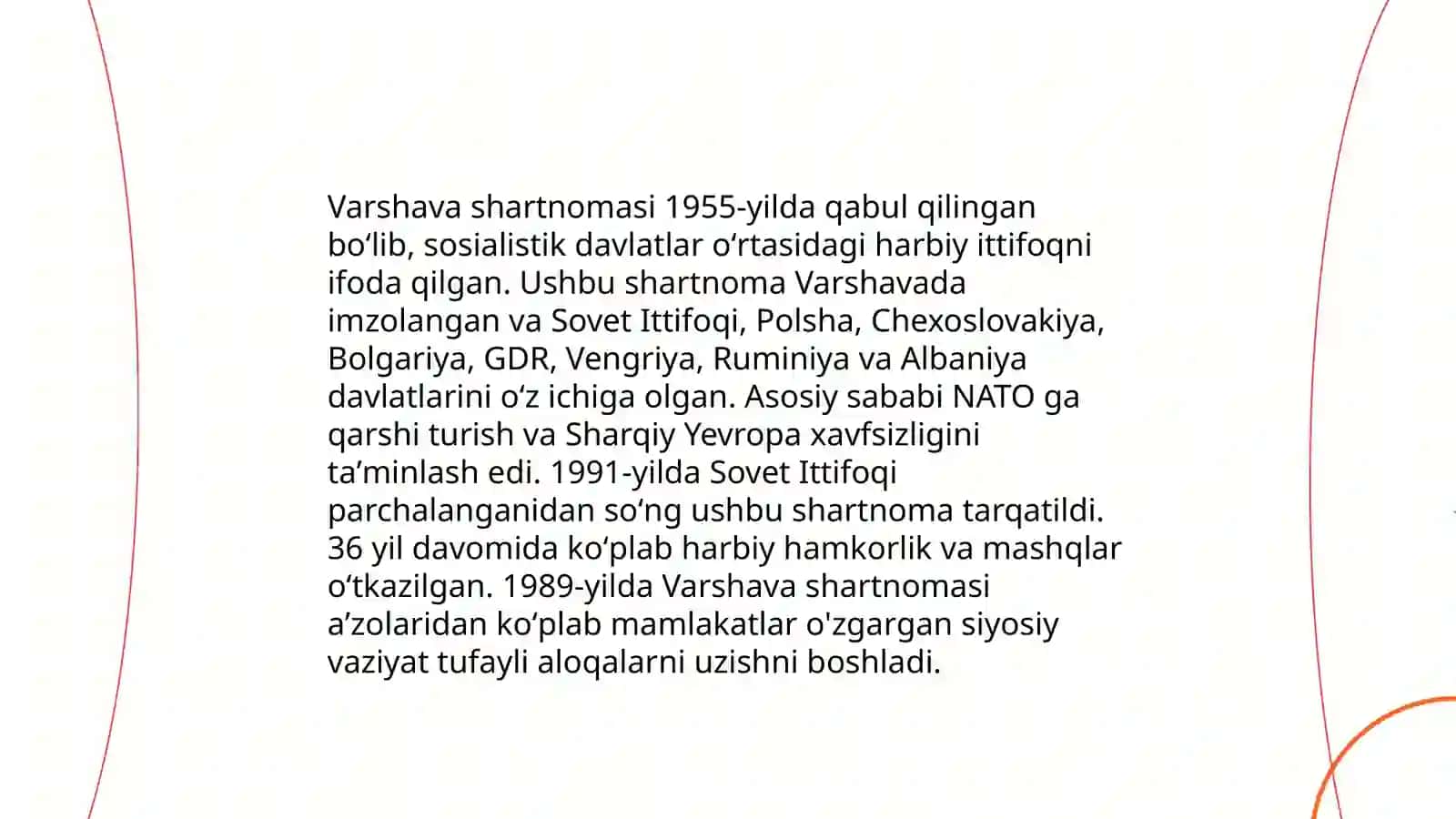 Varshava shartnomasi tashkiloti vafaoliyati 3