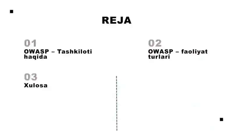 “OWASP – Tashkiloti va uning faoliyat turi” 3