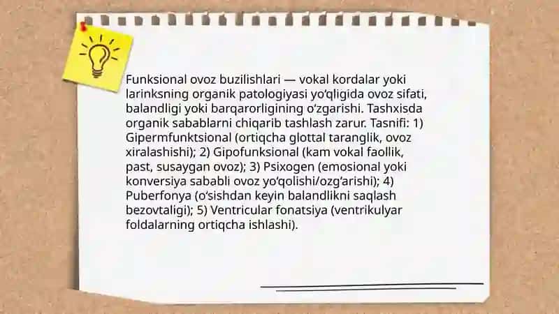 Funksional ovoz buzilishlari 3