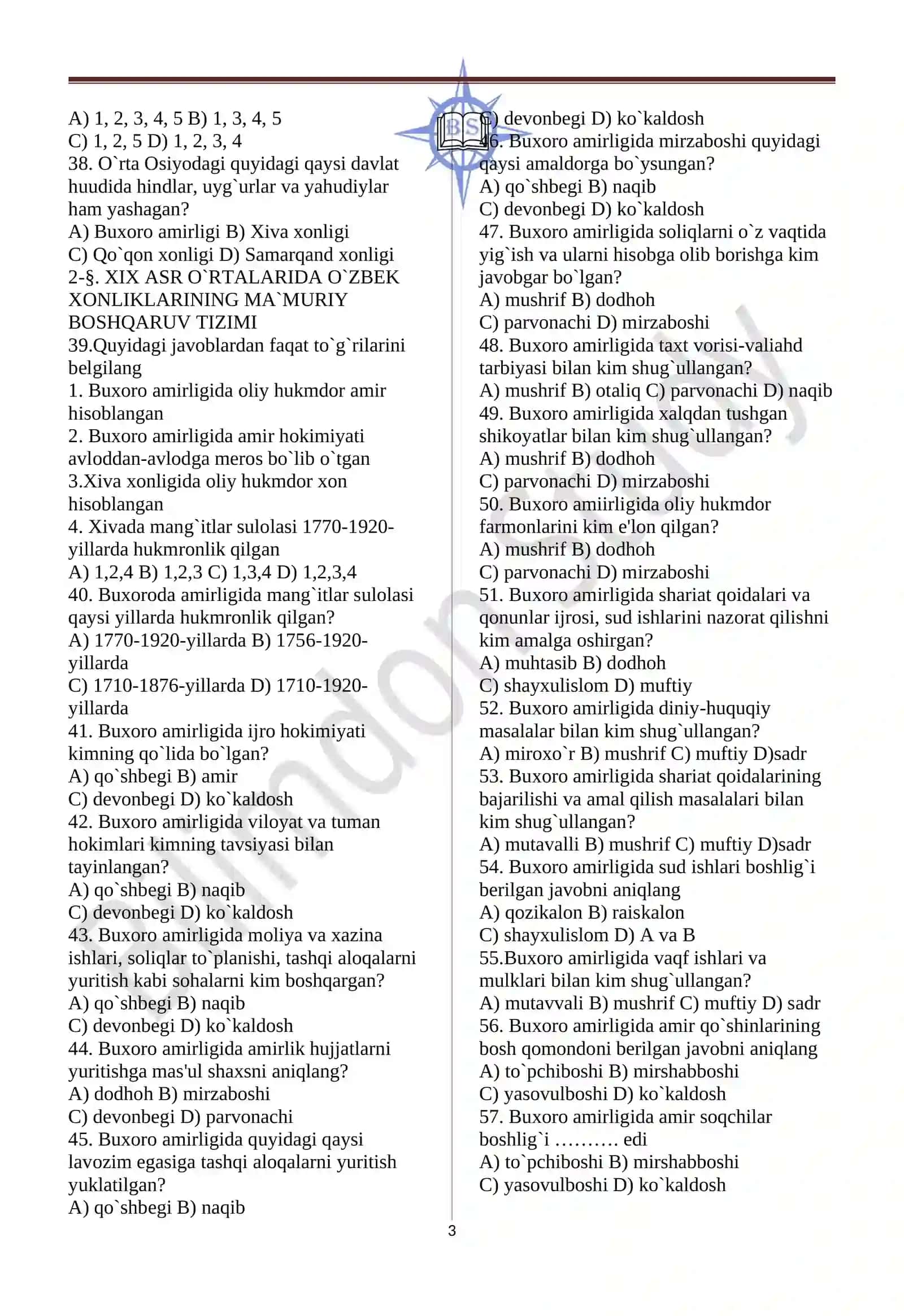 O‘rta Osiyo mustaqil davlatlari 3