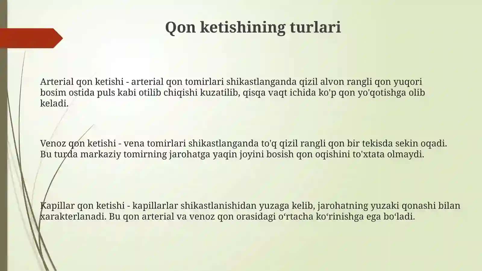 Qon ketishi sindromi 3