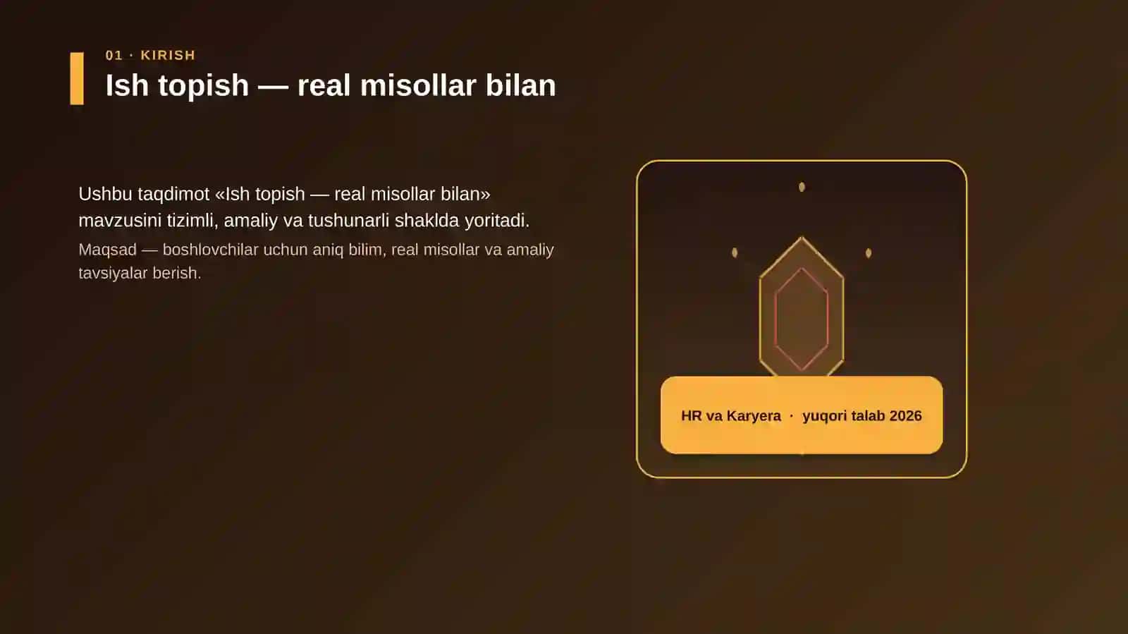Ish topish — real misollar bilan 3