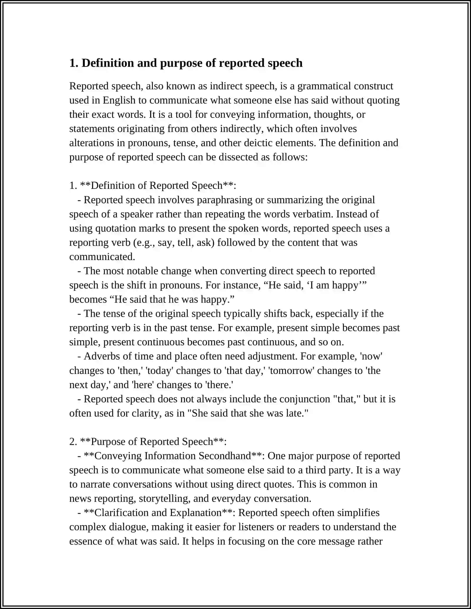 REPORTED SPEECH 3