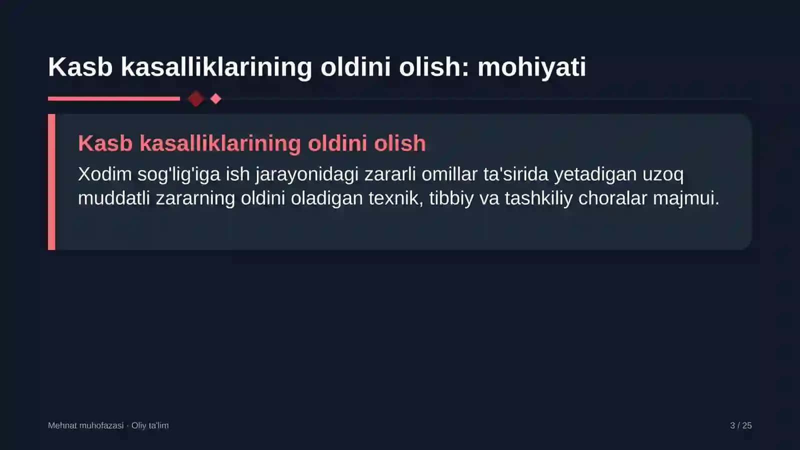 Korporativ moliyada kasb kasalliklarining oldini olish 3