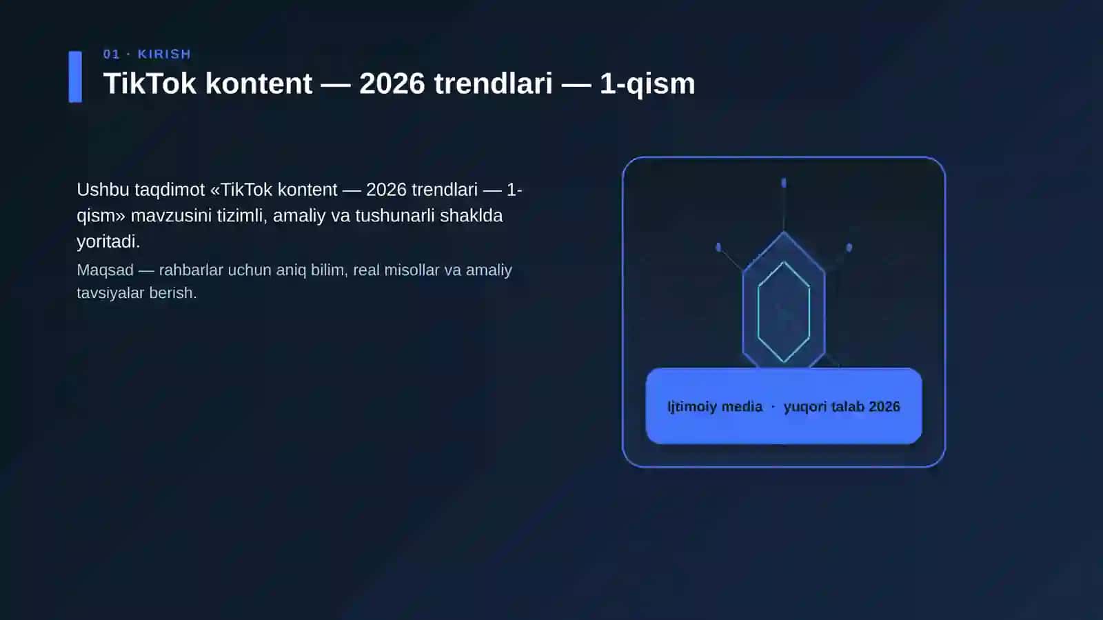 TikTok kontent — 2026 trendlari — 1-qism 3