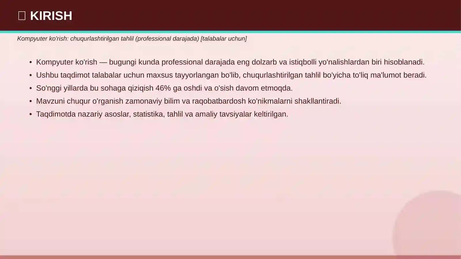 Kompyuter ko'rish: chuqurlashtirilgan tahlil 3