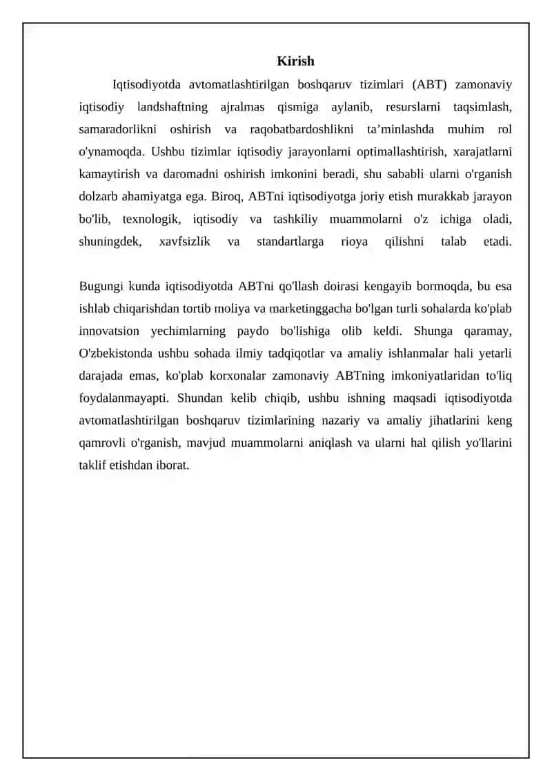 Iqtisodiyotda avtomatlashtirilgan boshqaruv tizimlari 3