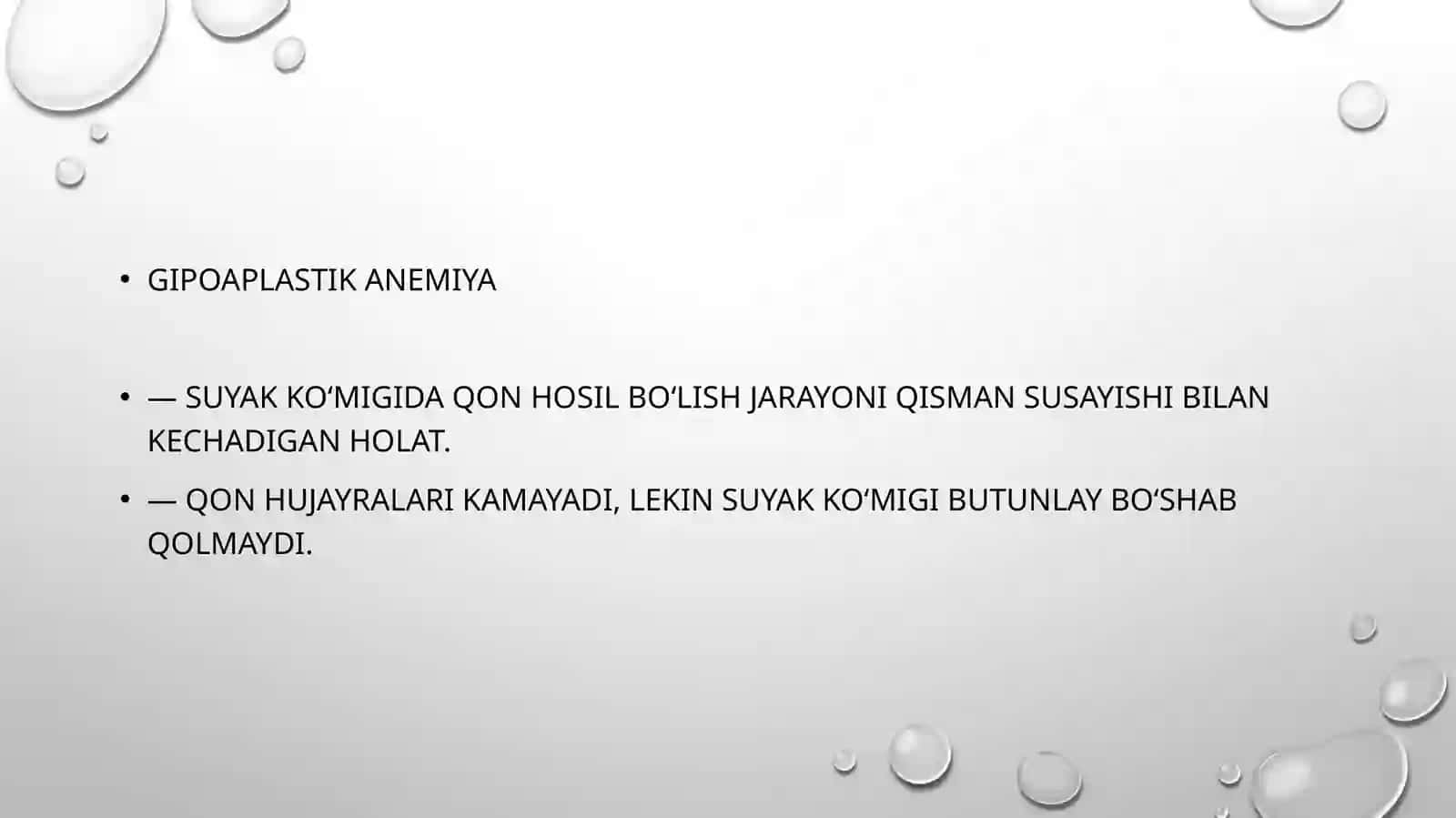 GIPOAPLASTIK VA APLASTIK ANEMIYALAR 3