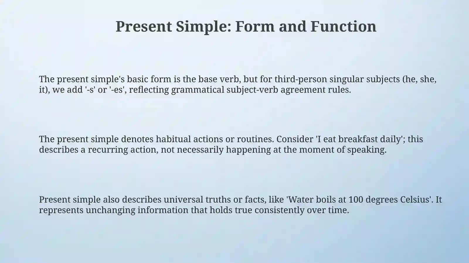 Present simple 3