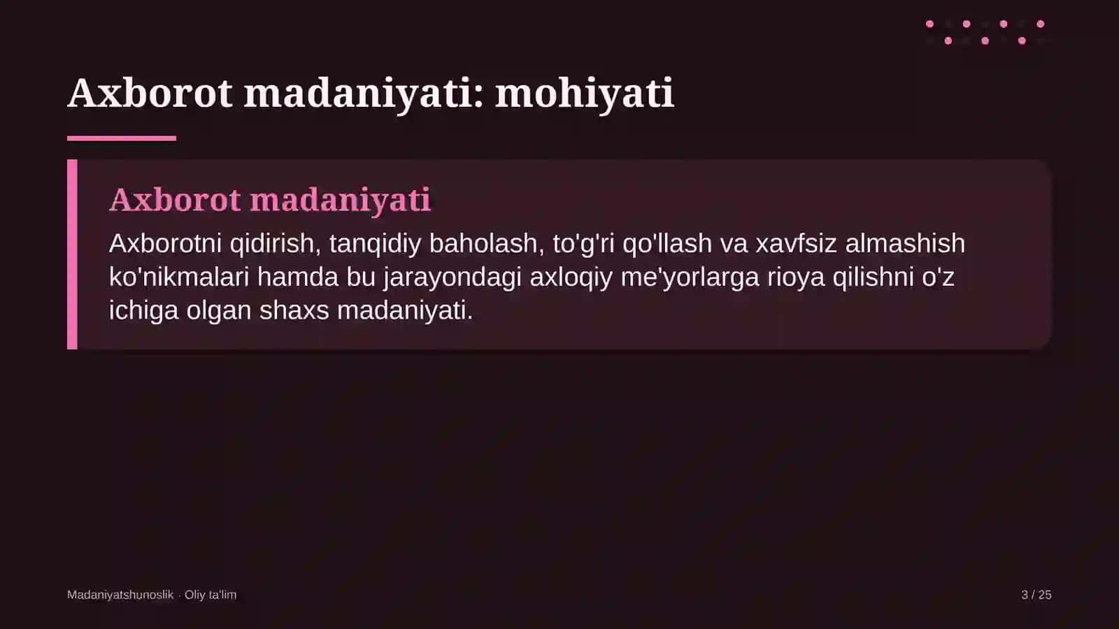 Bojxona terminallarida axborot madaniyati 3