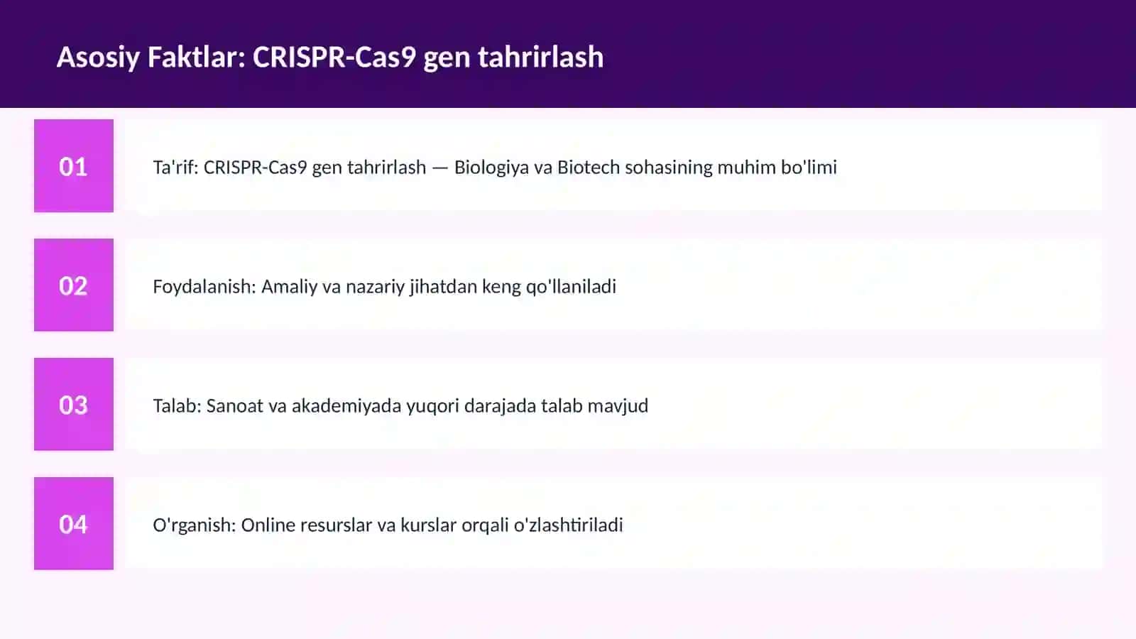 CRISPR-Cas9 gen tahrirlash 3