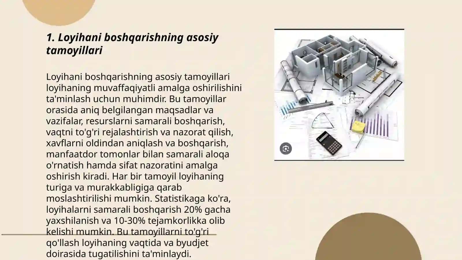 Loyixalashni tashkil etish o'rganish 3
