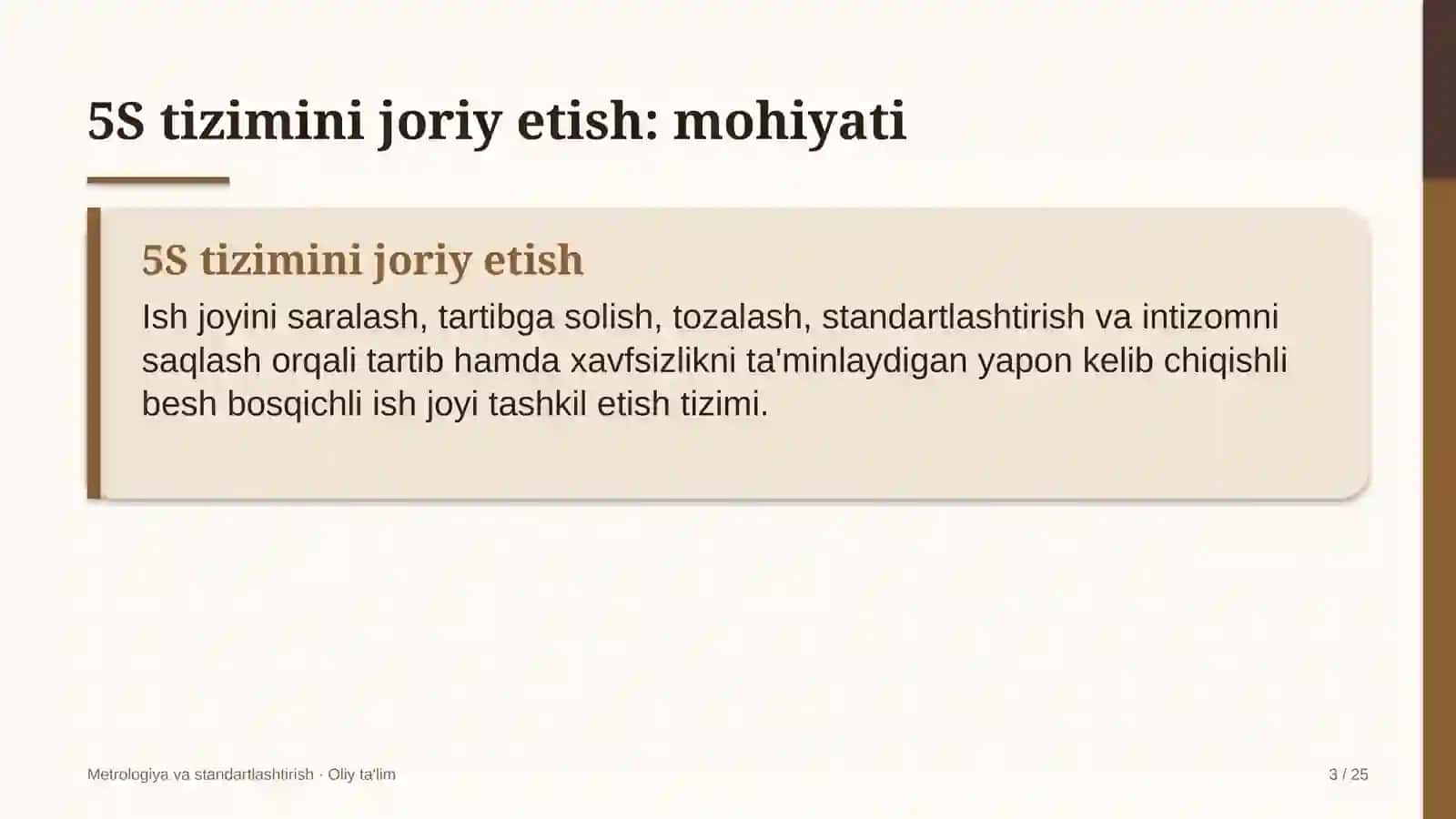 Dublyaj studiyalarida 5S tizimini joriy etish 3