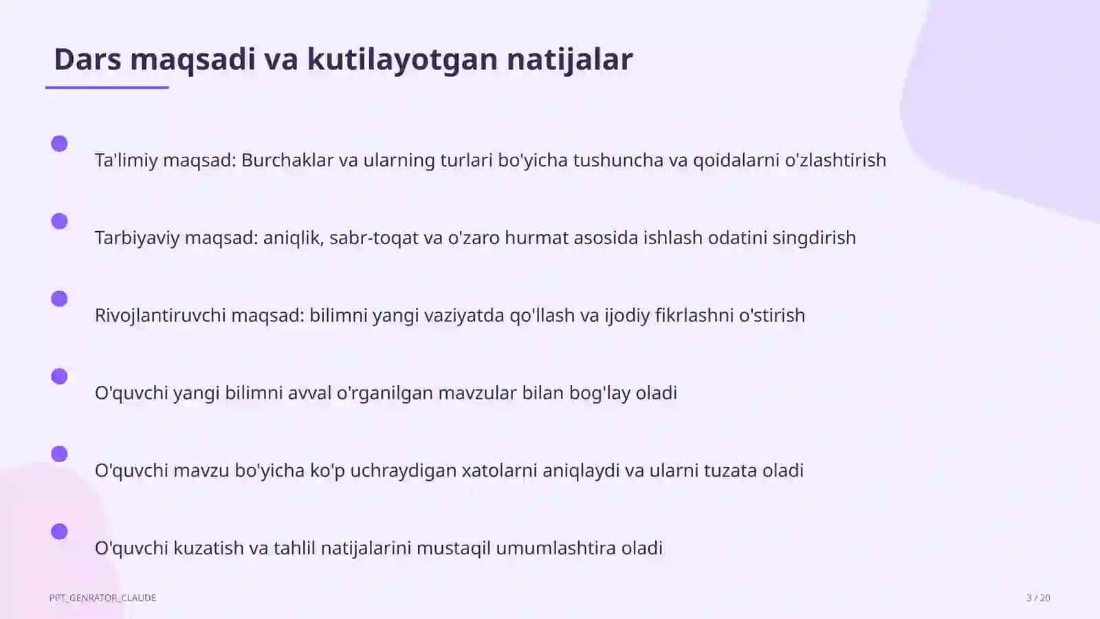 Burchaklar va ularning turlari (7-sinf) 3