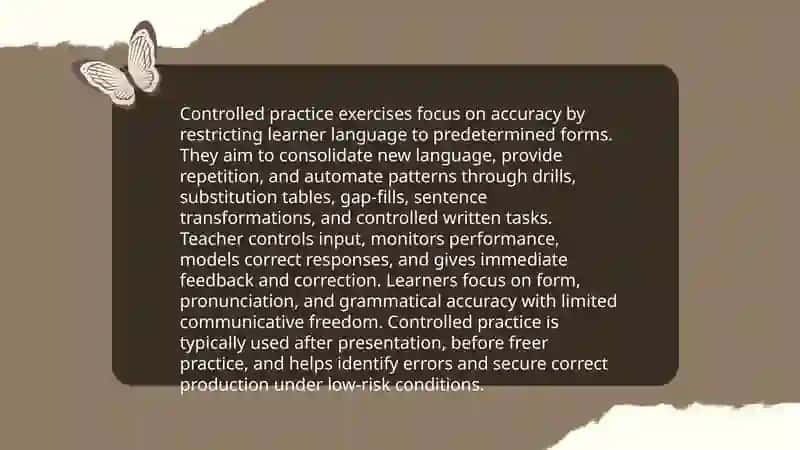 Types of exercise in methodology 3