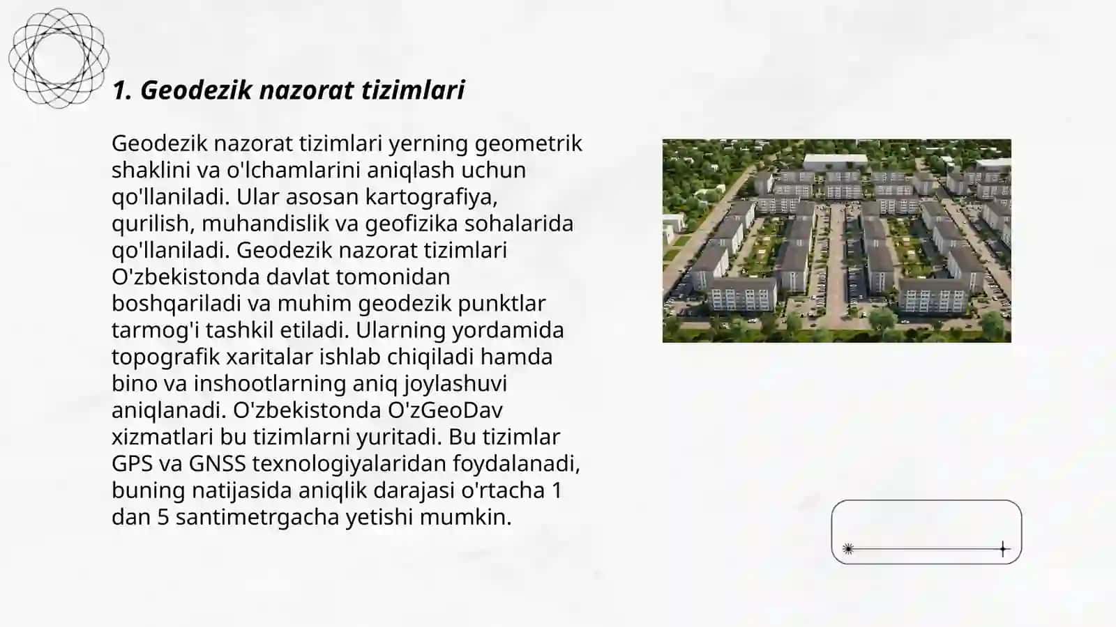 Bino inshootlarni ekspluatatsiya qilishdagi geodezik ishlarni tashkil etishning xususiyatlari va texnologik tarkibi 3