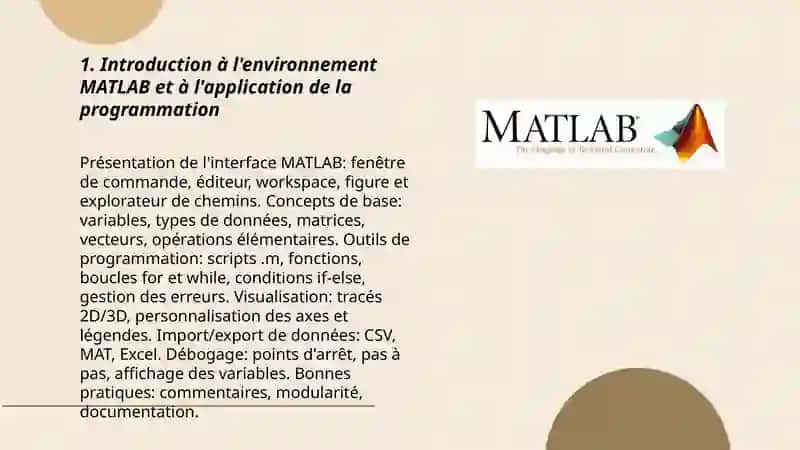Introduction à l'environnement MATLAB 3