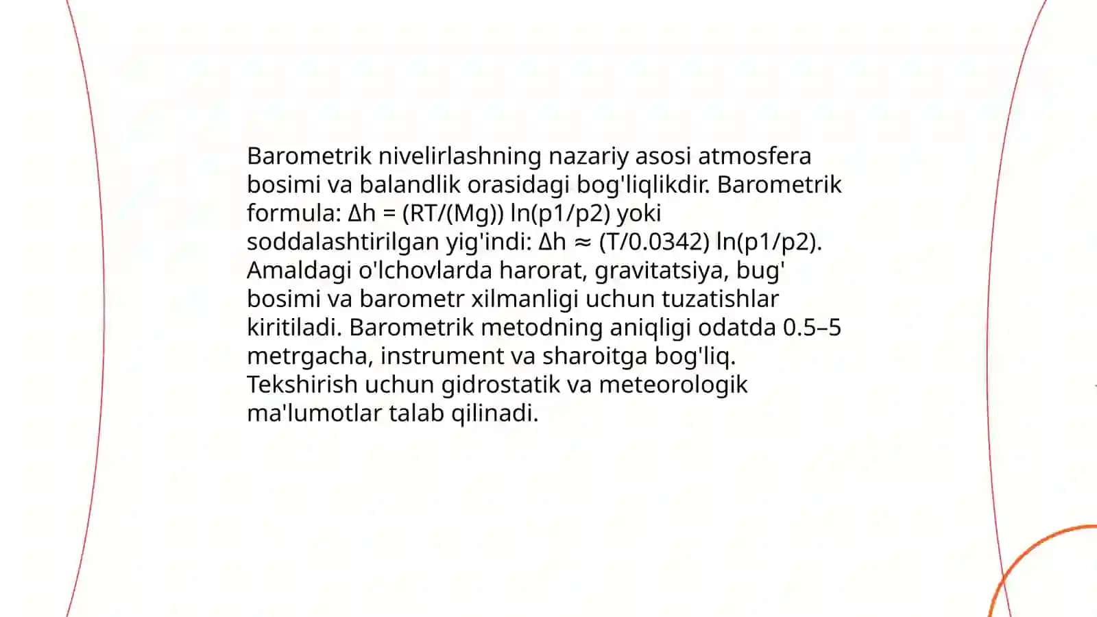 Barometrik nivelirlash 3