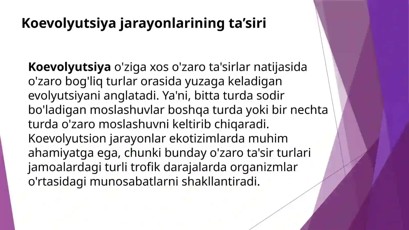 Koevoljutsiya va environmentalizm dialektikasi 3
