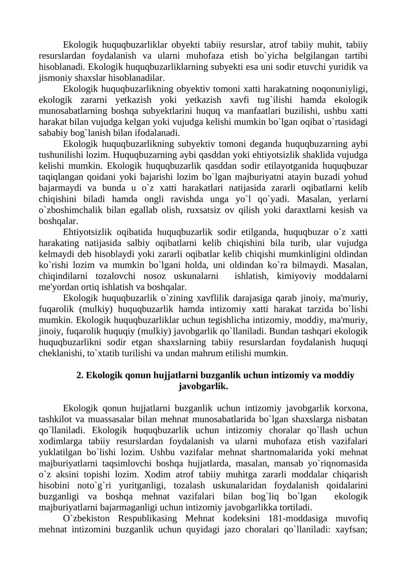 Ekologik javobgarlik TUSHUNCHSI VA TURLARI 3