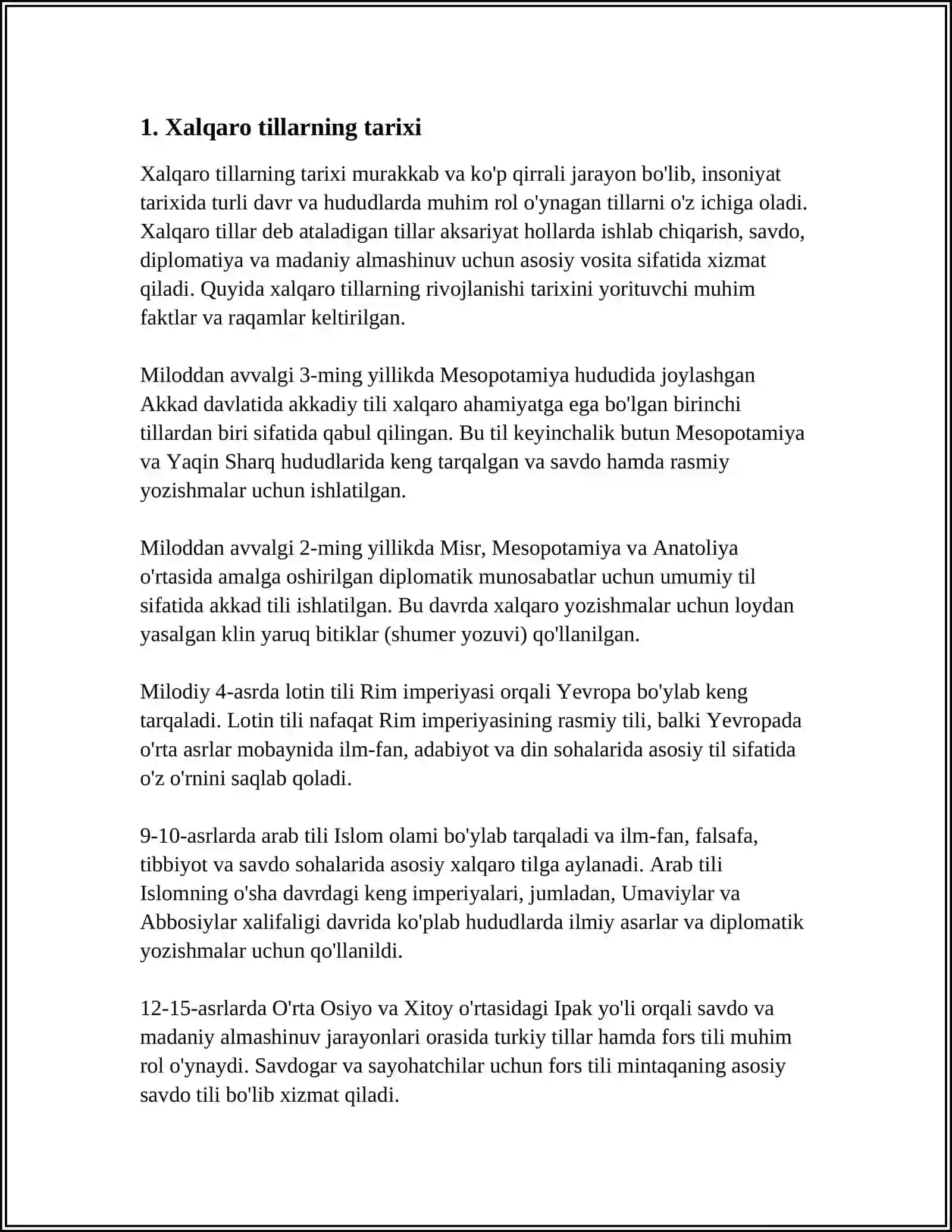 Xalqaro tillar 3
