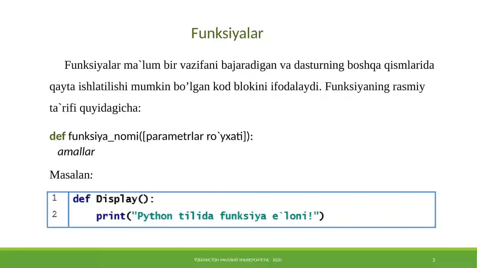 Funksiyalar 3