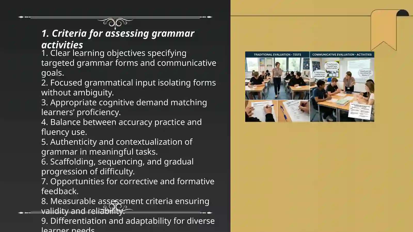 Evaluating grammar activities 3